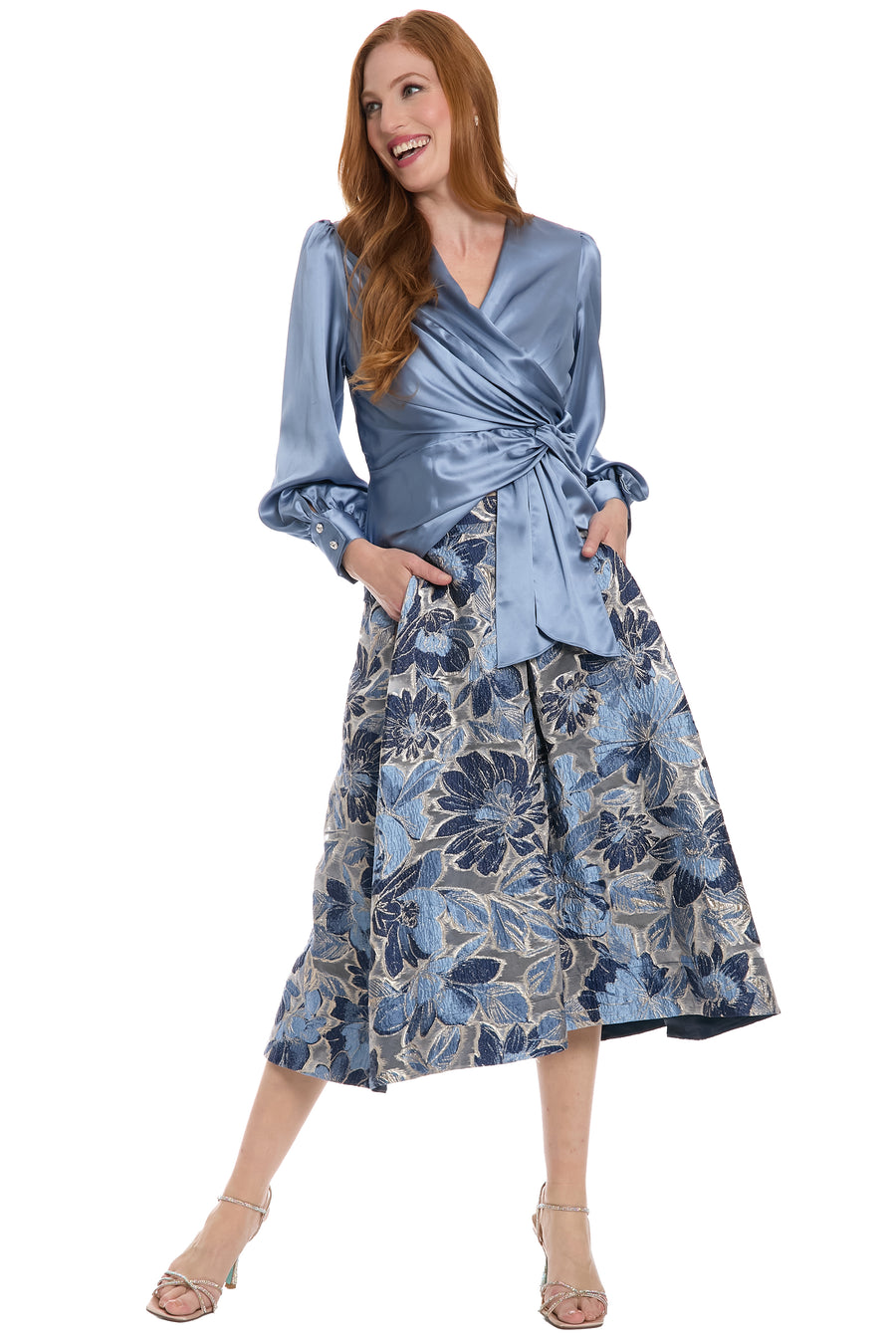 Gramercy Skirt in Floral Organza Jacquard