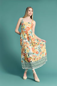 Elene Sleeveless Square Neck Midi