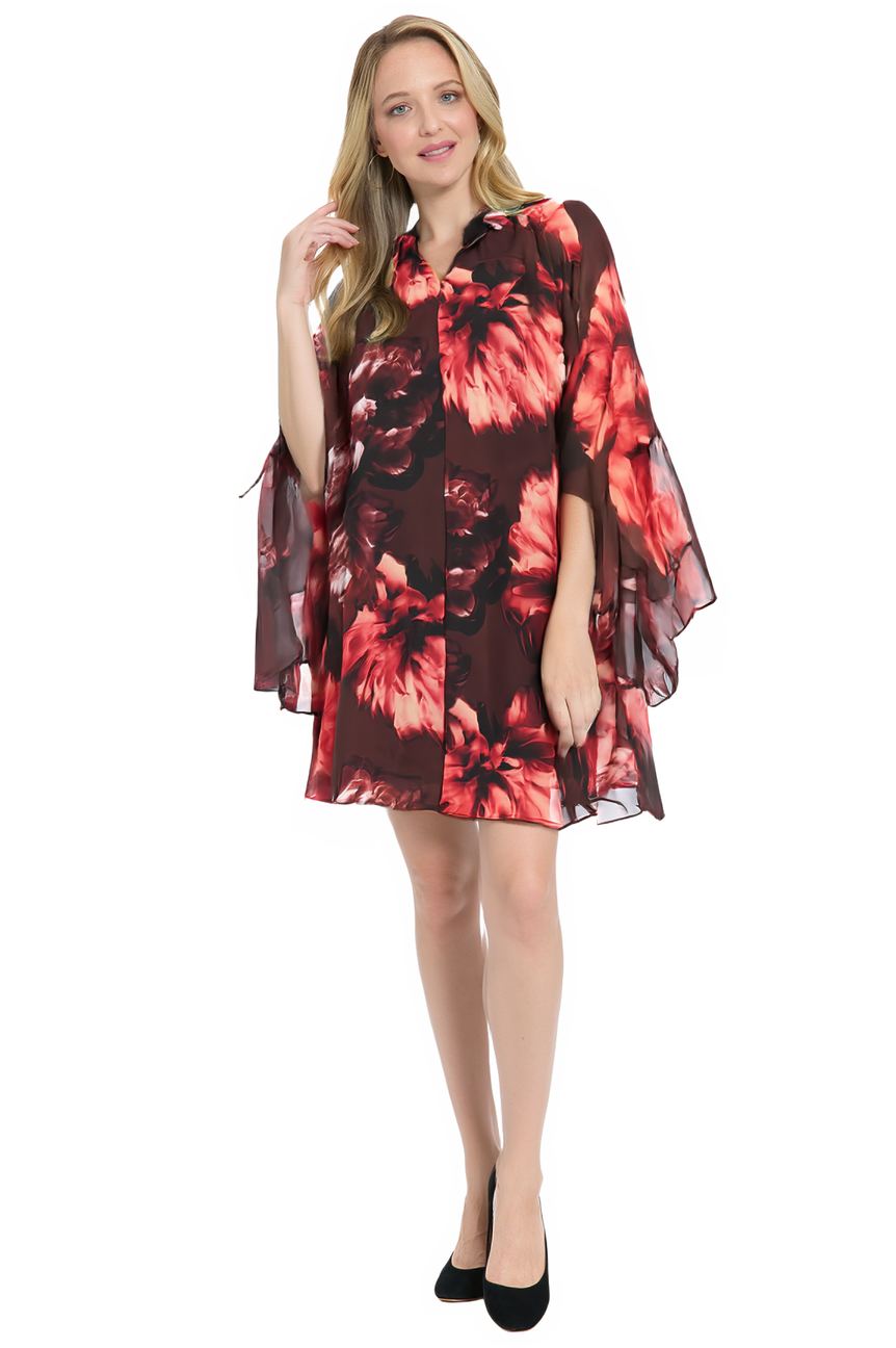 Cecil Ruffle Sleeve Mini Dress