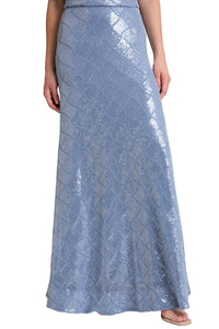 Bryant Diamond Sequin Floor Length Skirt