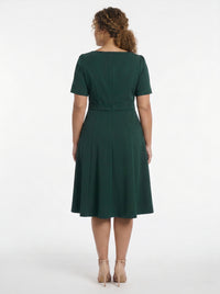 Quill Side Tab Dress with Buckle