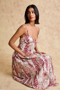 Julian Tiered Sleeveless Maxi in Crafted Patchwork
