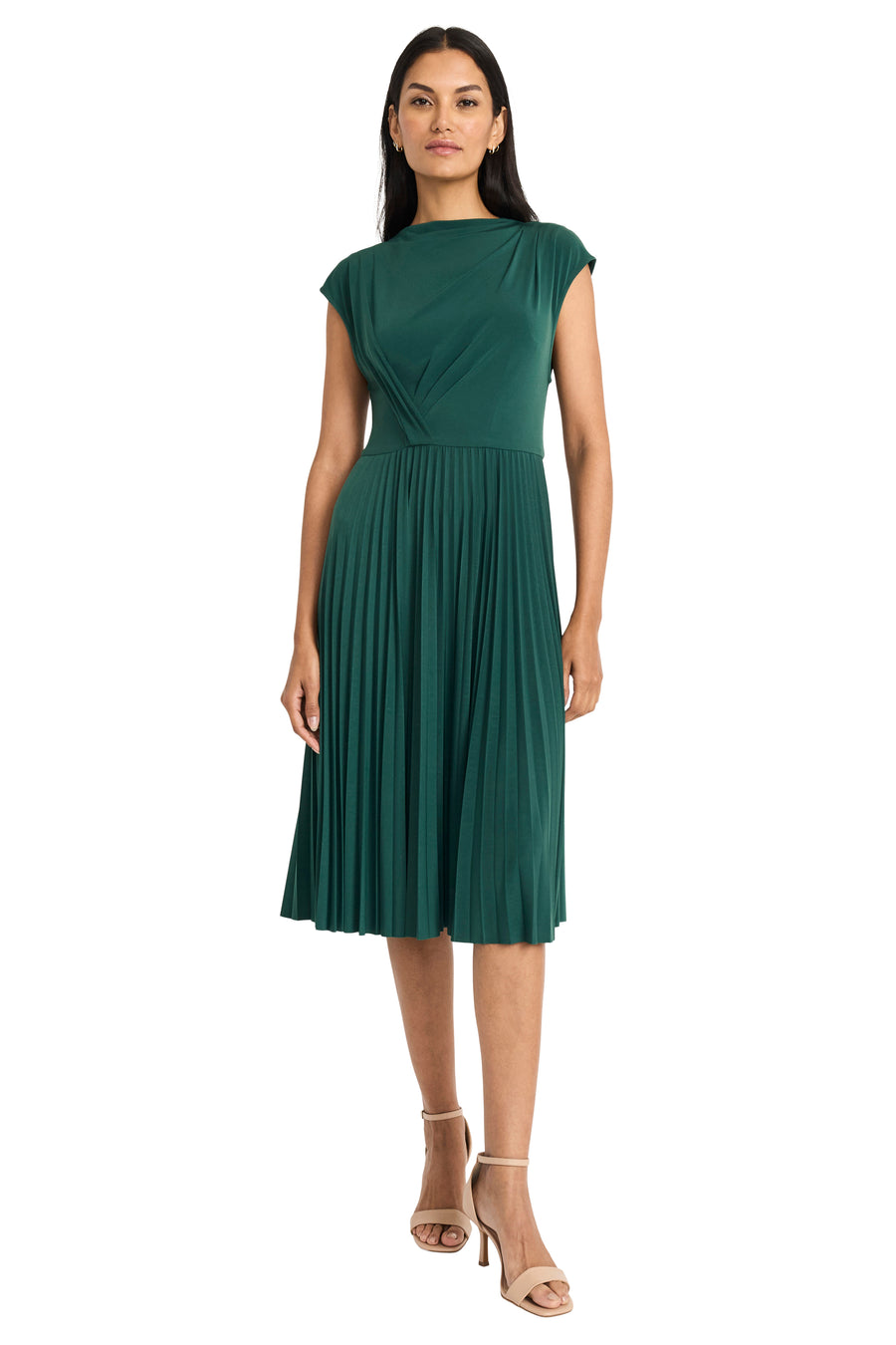 Maggy London Women's Sleeveless Pleated Midi Dress - Plum - Size 18 Maggy London Women's Sleeveless Pleated Midi Dress - Plum - Size 18