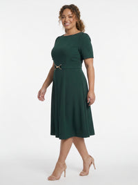 Quill Side Tab Dress with Buckle