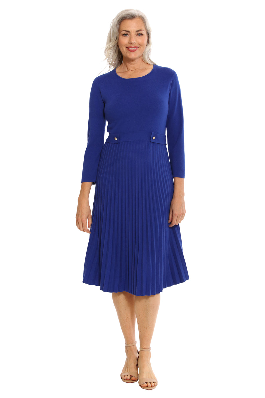 SIDE TAB PLEATED DRESS Maggy London SIDE TAB PLEATED DRESS Maggy London