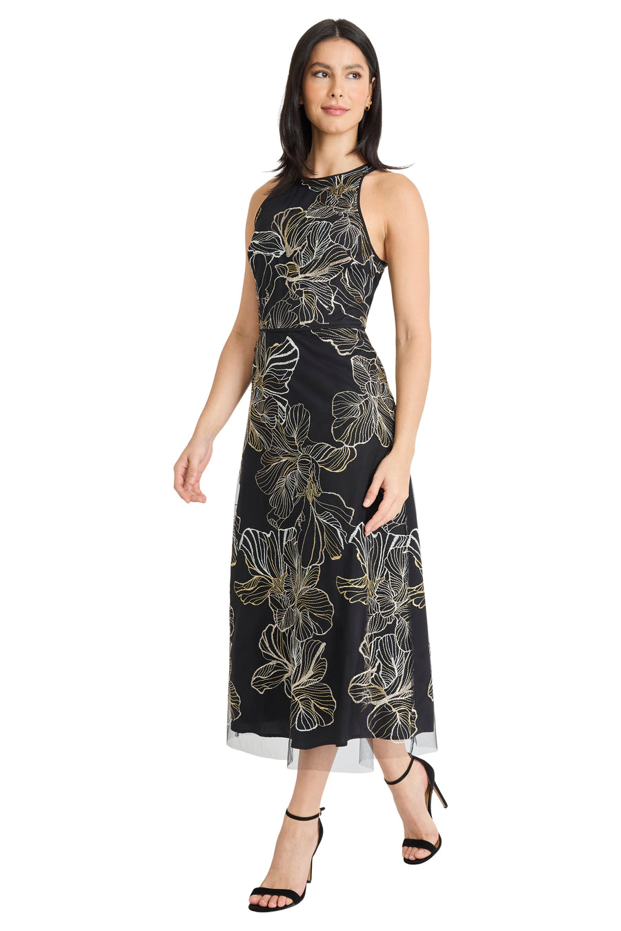 Constance Midi Sheath Dress in Enchantment Mesh