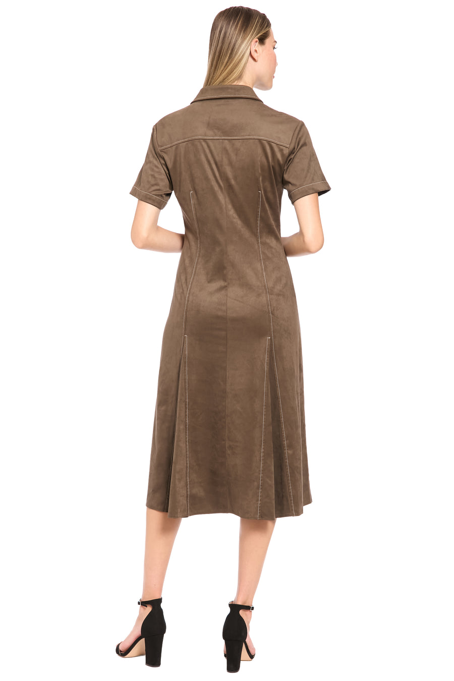 Desiree Suede Shirt Dress