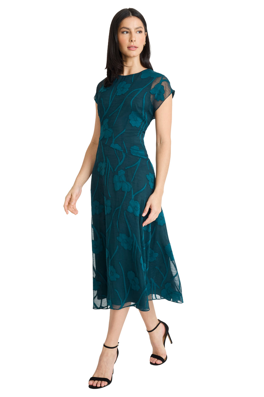 Rhonda Dolman Midi in Pansies Jacquard