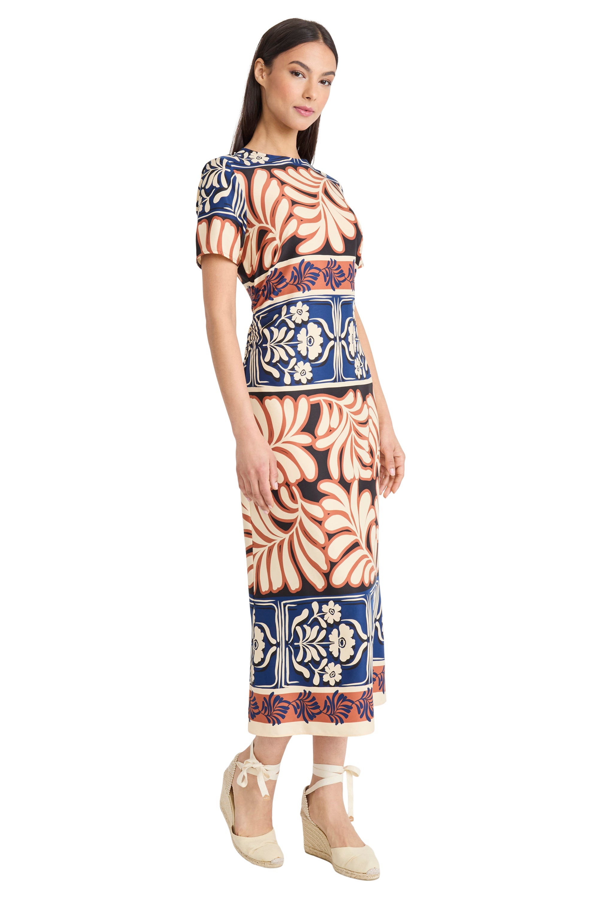 Lya Midi Sheath Poly Twill Dress