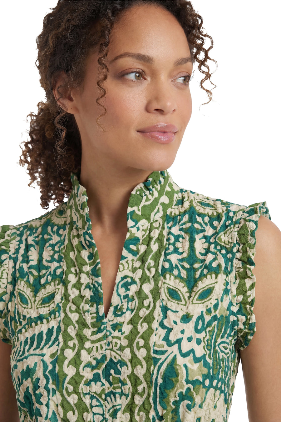 Consuela Sleeveless Maxi in Stamp Patchwork