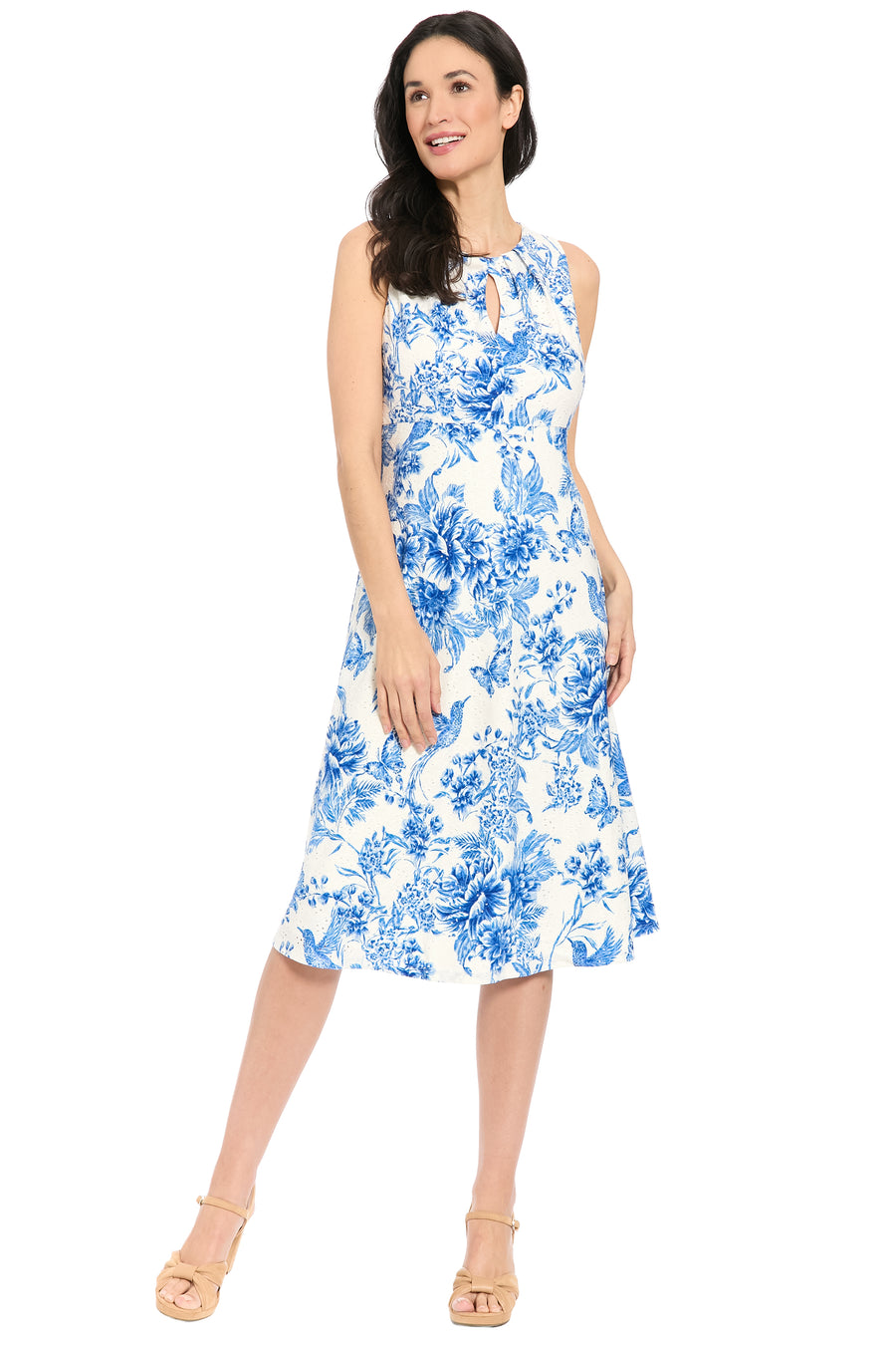 Jordyn Keyhole Midi in Nature's Eyelet