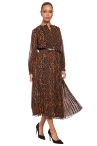 Sybil Button Front Midi Shirt Dress