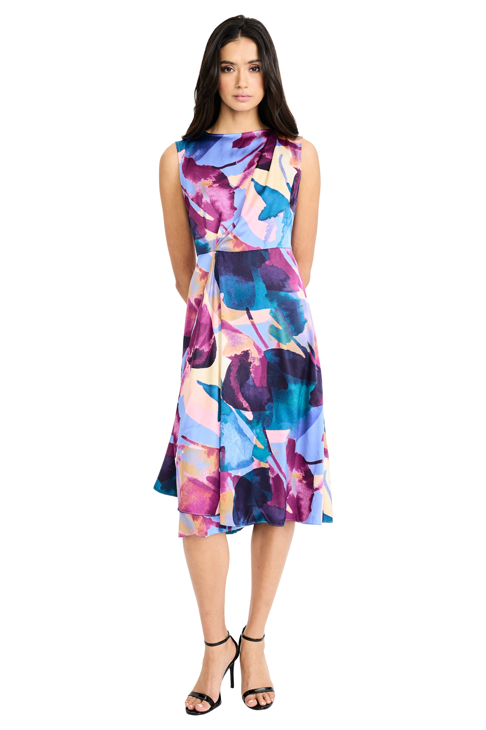 boden smocked detail jersey dress Boden Women's Smocked Jersey Midi Dress in Green main image 1