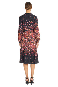 Kiri in Preserved Floral Knee-Length A-Line Dress