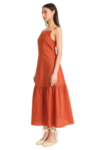 Brian Cotton Lace Back Midi