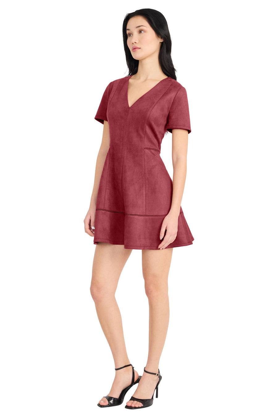 Lori V-Neck Short Sleeve Mini