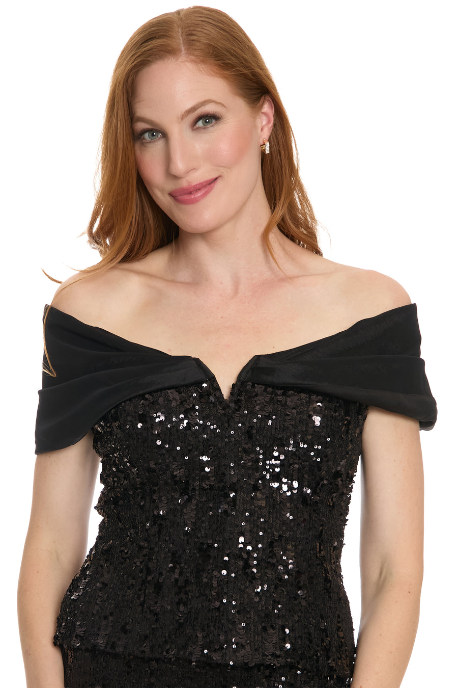 Alanza Off-Shoulder Sequin Top