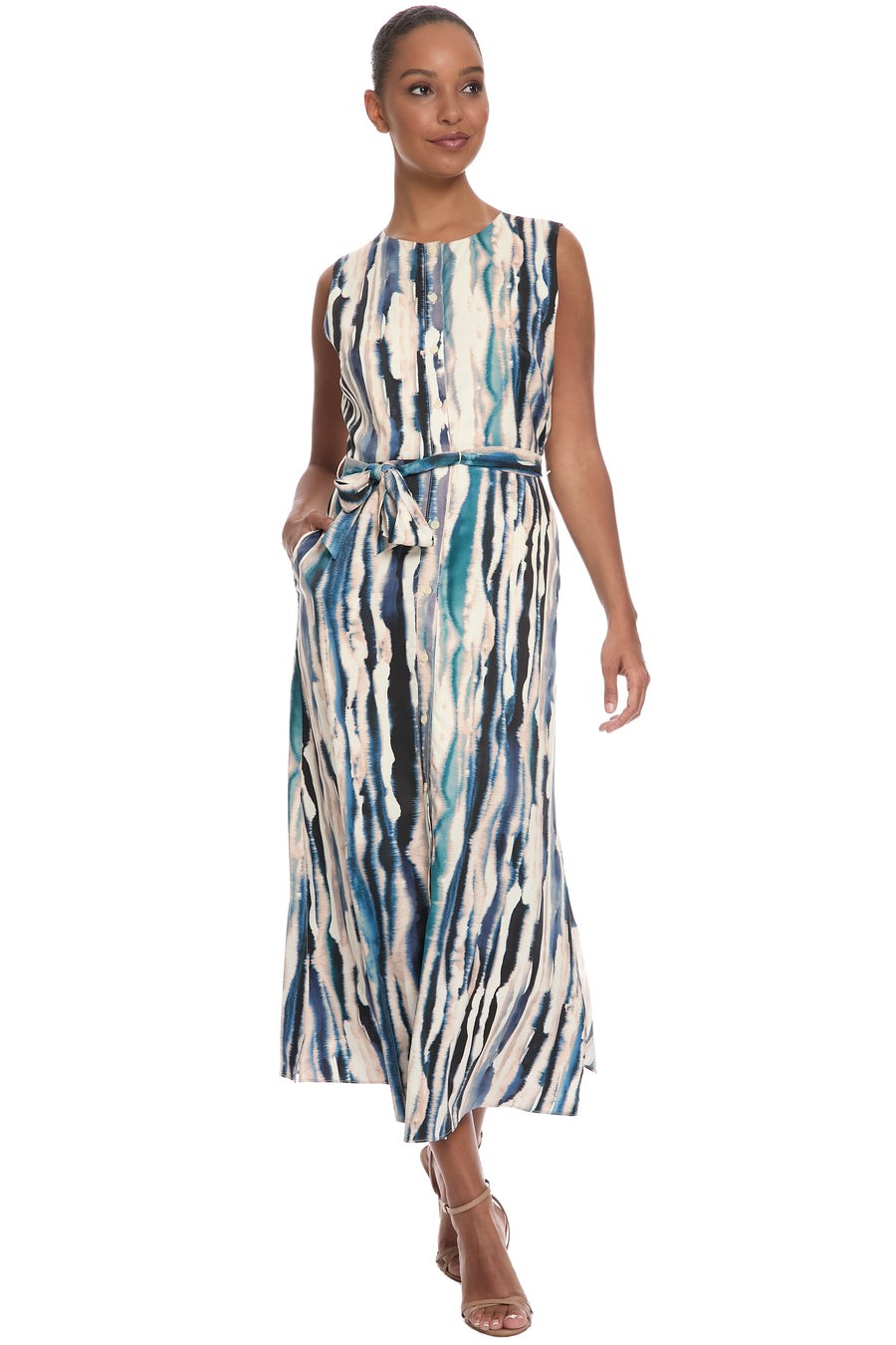 Denny Button Front Midi
