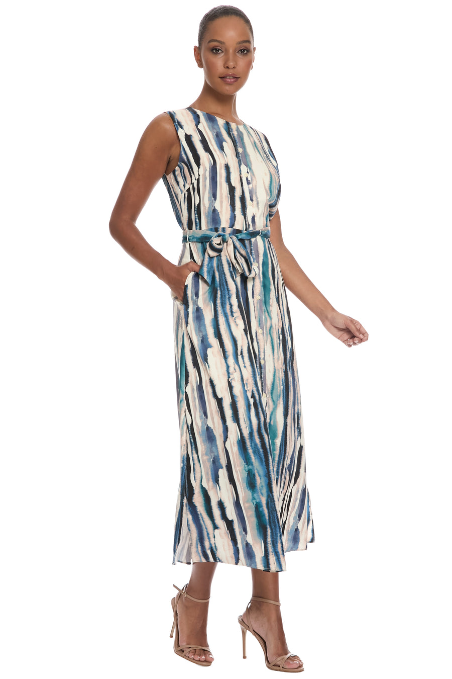 Denny Button Front Midi
