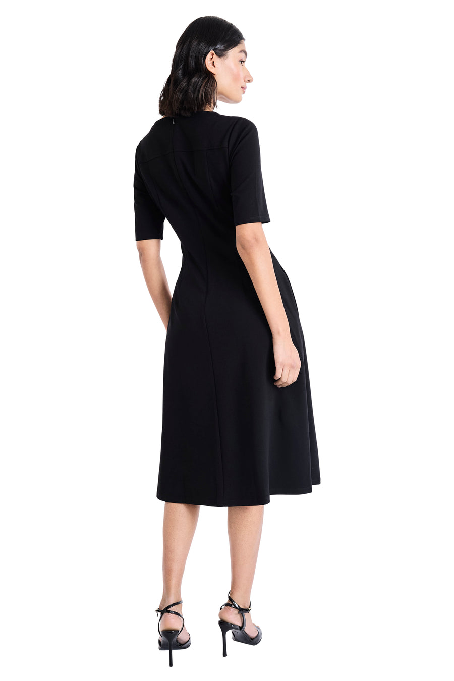 Maggy London Horn Short Sleeve Midi A-Line Dress - Horn / 14 Maggy London Horn Short Sleeve Midi A-Line Dress - Horn / 14