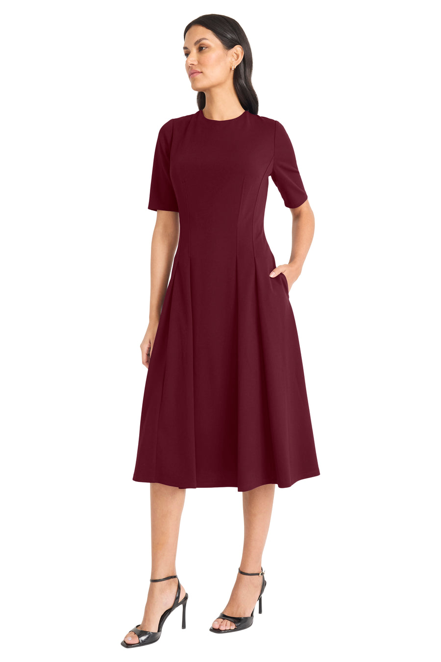 Maggy London Fit & Flare Midi Dress in Black at Nordstrom, Size 22W Maggy London Fit & Flare Midi Dress in Black at Nordstrom, Size 22W