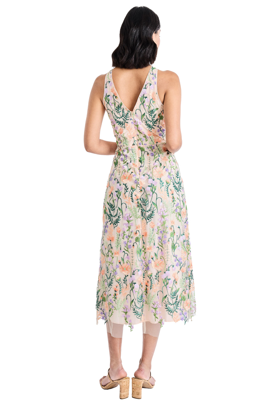 Maggy London Embroidered Halter Neck Midi Women's Dress Red/Pink : 6 Maggy London Embroidered Halter Neck Midi Women's Dress Red/Pink : 6