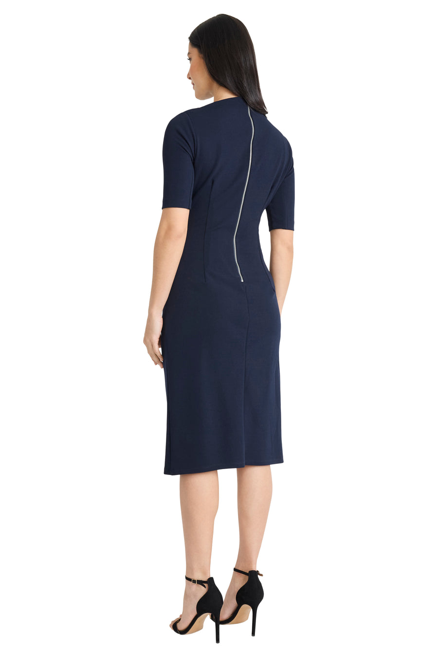 DRAPED MIDI SHEATH DRESS Maggy London DRAPED MIDI SHEATH DRESS Maggy London