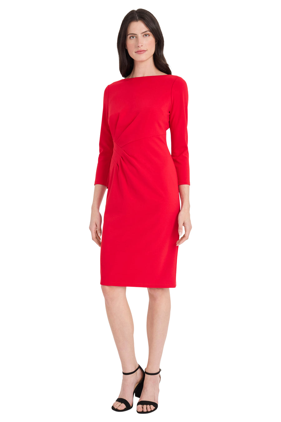BOAT NECK KNEE LENGTH FITTED DRESS Maggy London BOAT NECK KNEE LENGTH FITTED DRESS Maggy London