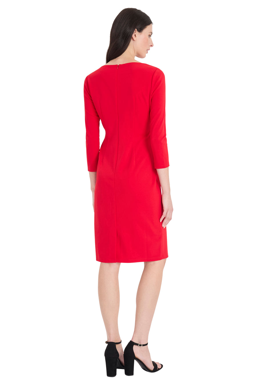 BOAT NECK KNEE LENGTH FITTED DRESS Maggy London BOAT NECK KNEE LENGTH FITTED DRESS Maggy London