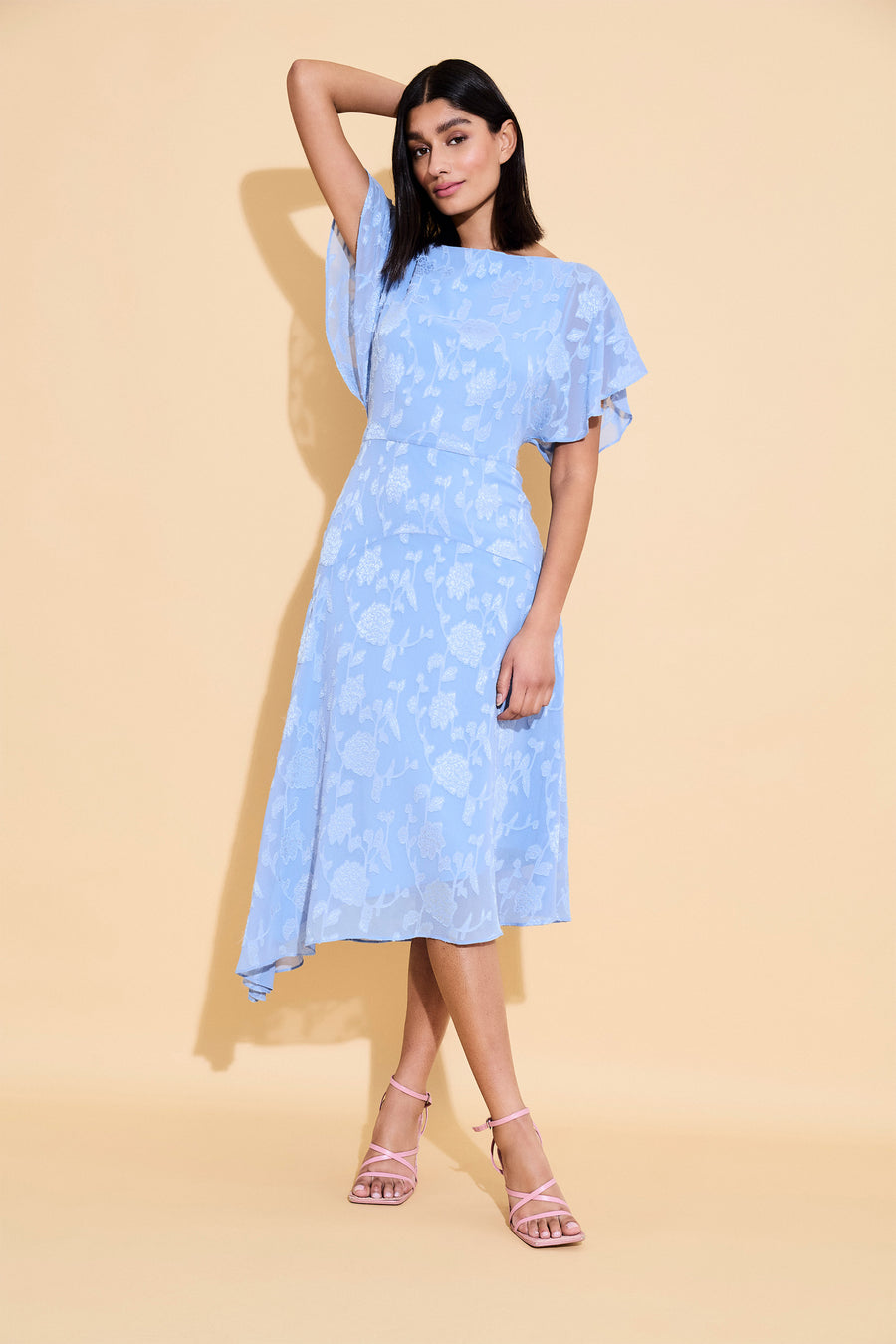 Sevyn A-Line Short Sleeve Midi Dress | Maggy London Sevyn A-Line Short Sleeve Midi Dress | Maggy London