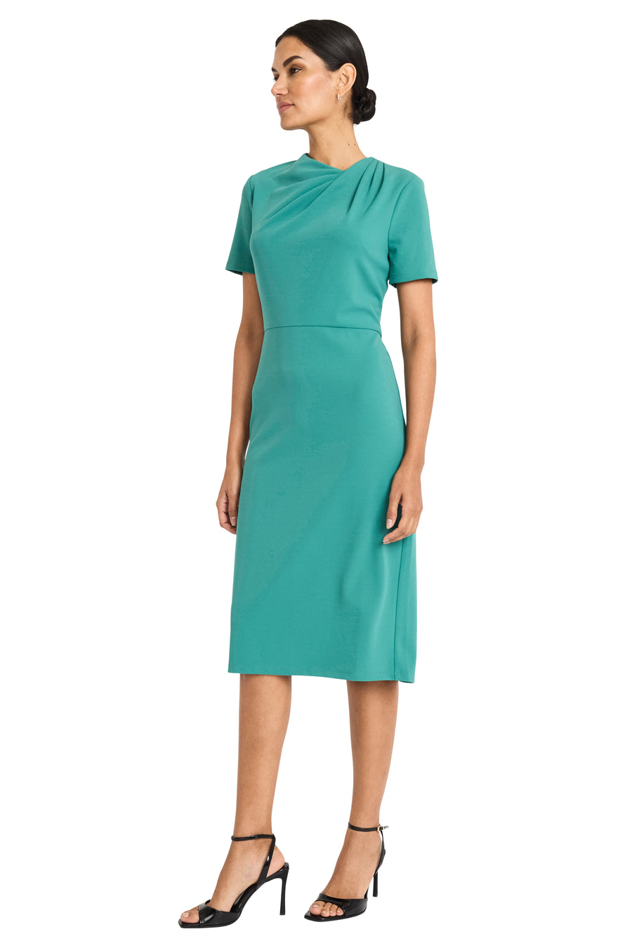 Maggy London Twist Neck Midi Sheath Dress - Blue Bonnet Maggy London Twist Neck Midi Sheath Dress - Blue Bonnet