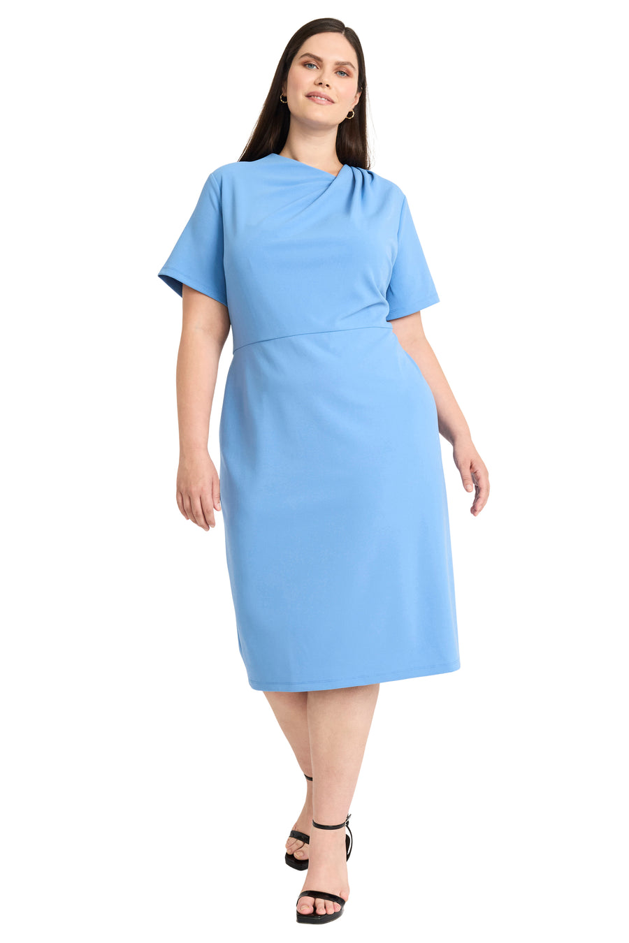 Avalise Below the Knee Short Sleeve Dress