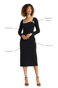 Hope Long Sleeve Midi Sheath