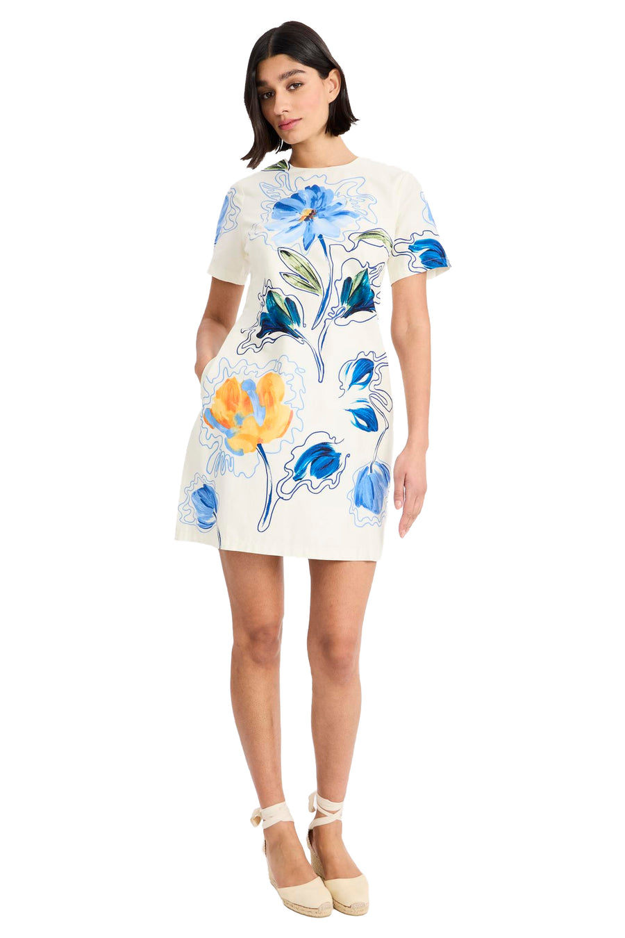 Maggy London Women's Print Shift Dress - Blue - Mini dresses Maggy London Women's Print Shift Dress - Blue - Mini dresses