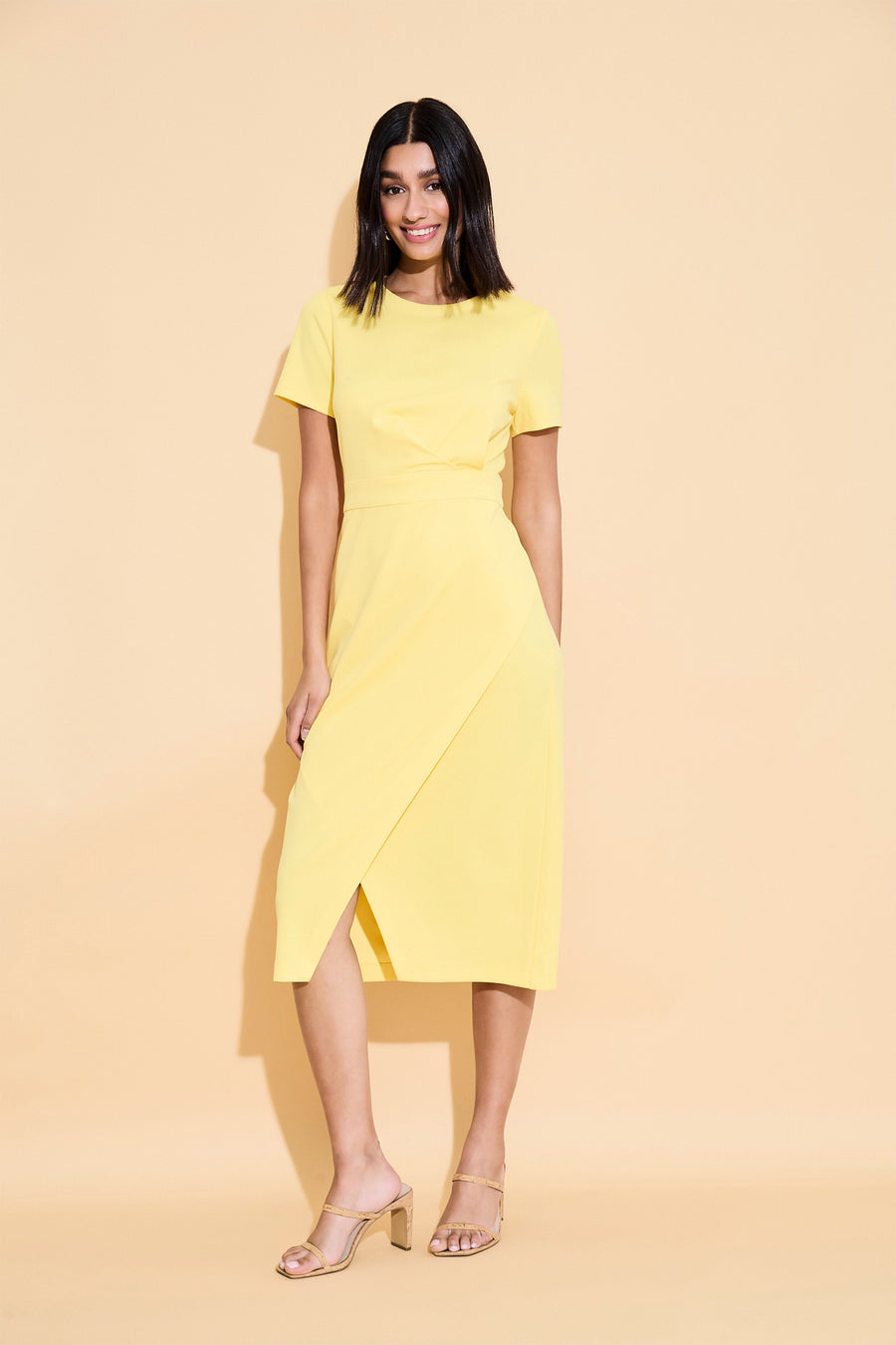 Penny A-Line Short Sleeve Midi Dress | Maggy London TEABERRY / Standard / 6 Penny A-Line Short Sleeve Midi Dress | Maggy London TEABERRY / Standard / 6