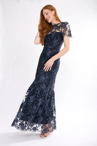 Adelheid Embroidered Lace Gown