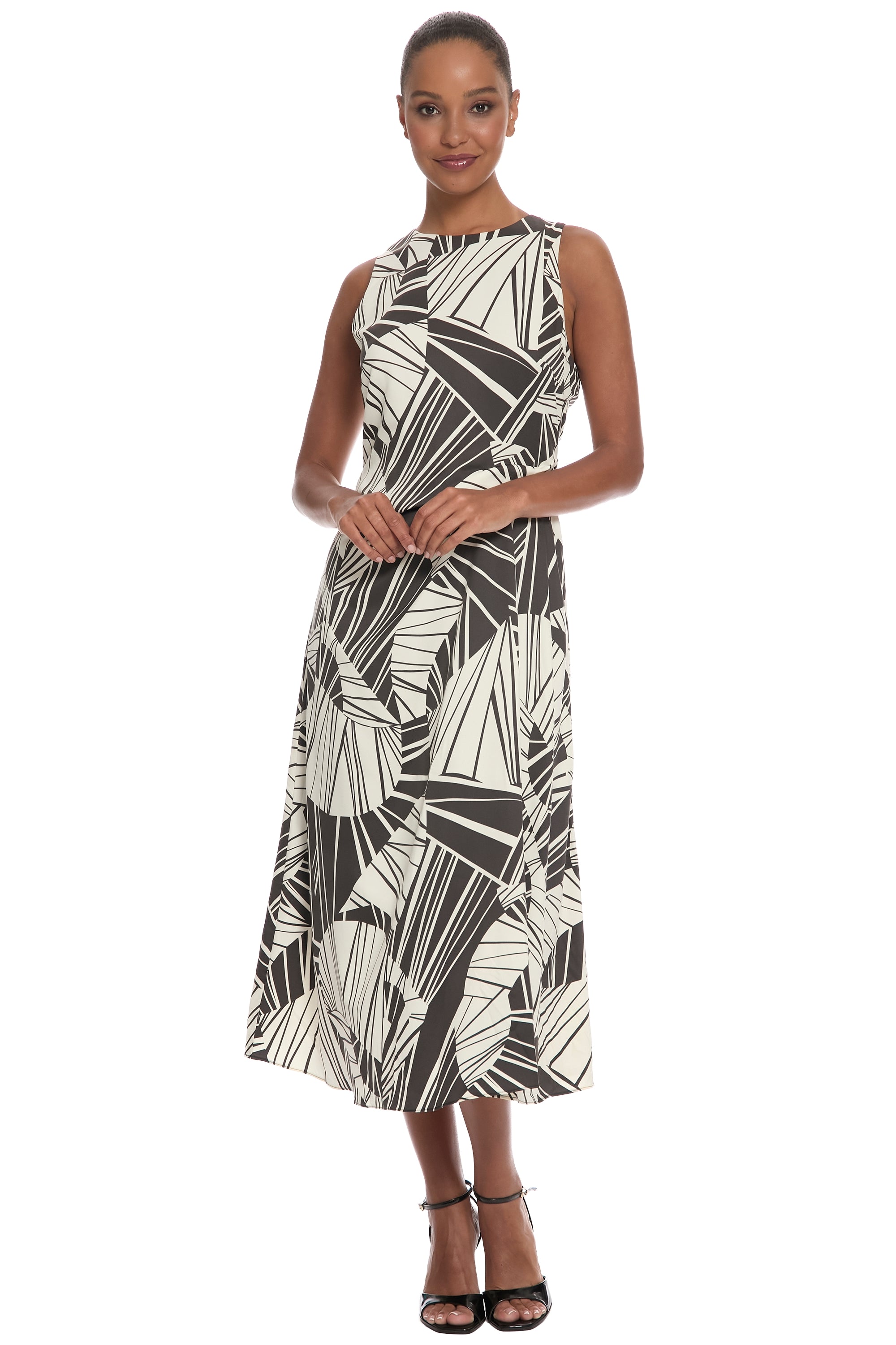 white top and black skirt dress Exude Statement Piece Long Black Skirt with Side Slit (Black) main image 1