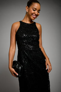 Constance in Sequin Swirl Mesh