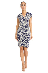 Ellison Wrap Dress in Rosebud Stencil