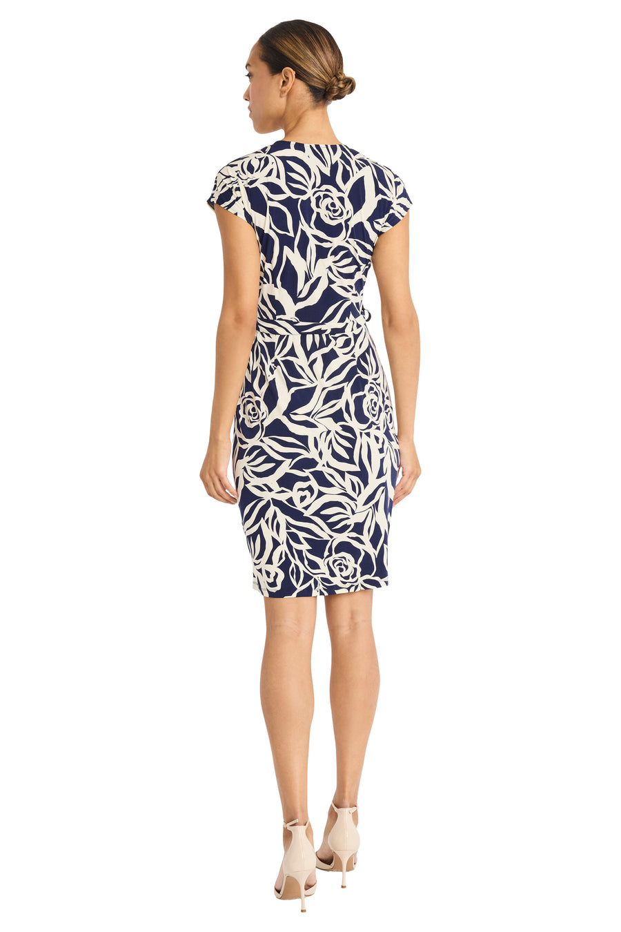 Ellison Wrap Dress in Rosebud Stencil