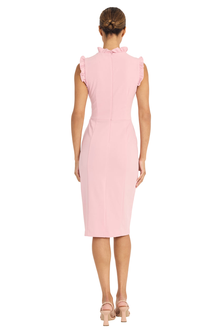 Demi - Limited Edition Knee-Length Sleeveless Dress | Maggy London SHELL PINK / Standard / 4 Demi - Limited Edition Knee-Length Sleeveless Dress | Maggy London SHELL PINK / Standard / 4