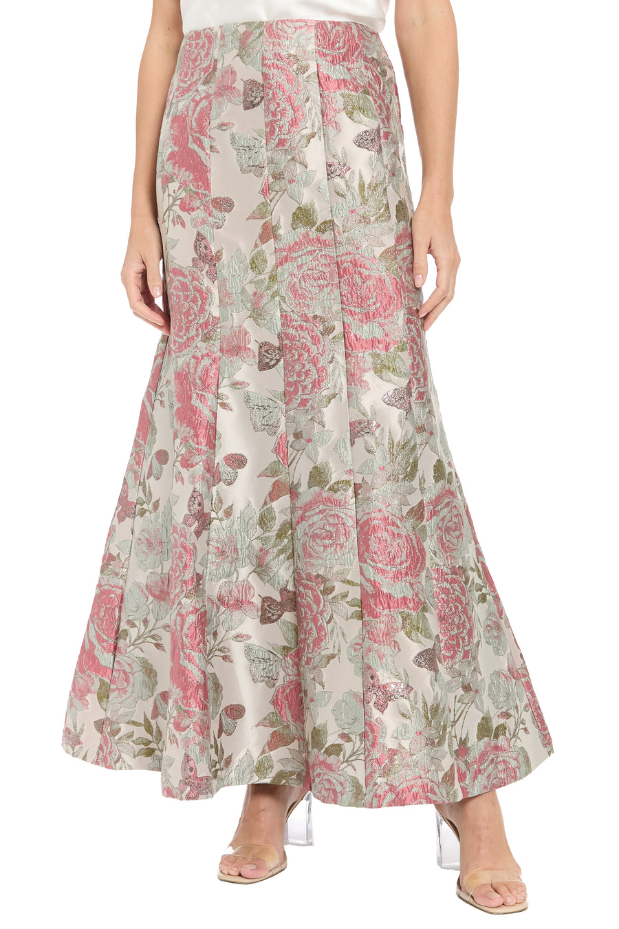 Robinson Seamed Ballroom Skirt in Vintage Rose