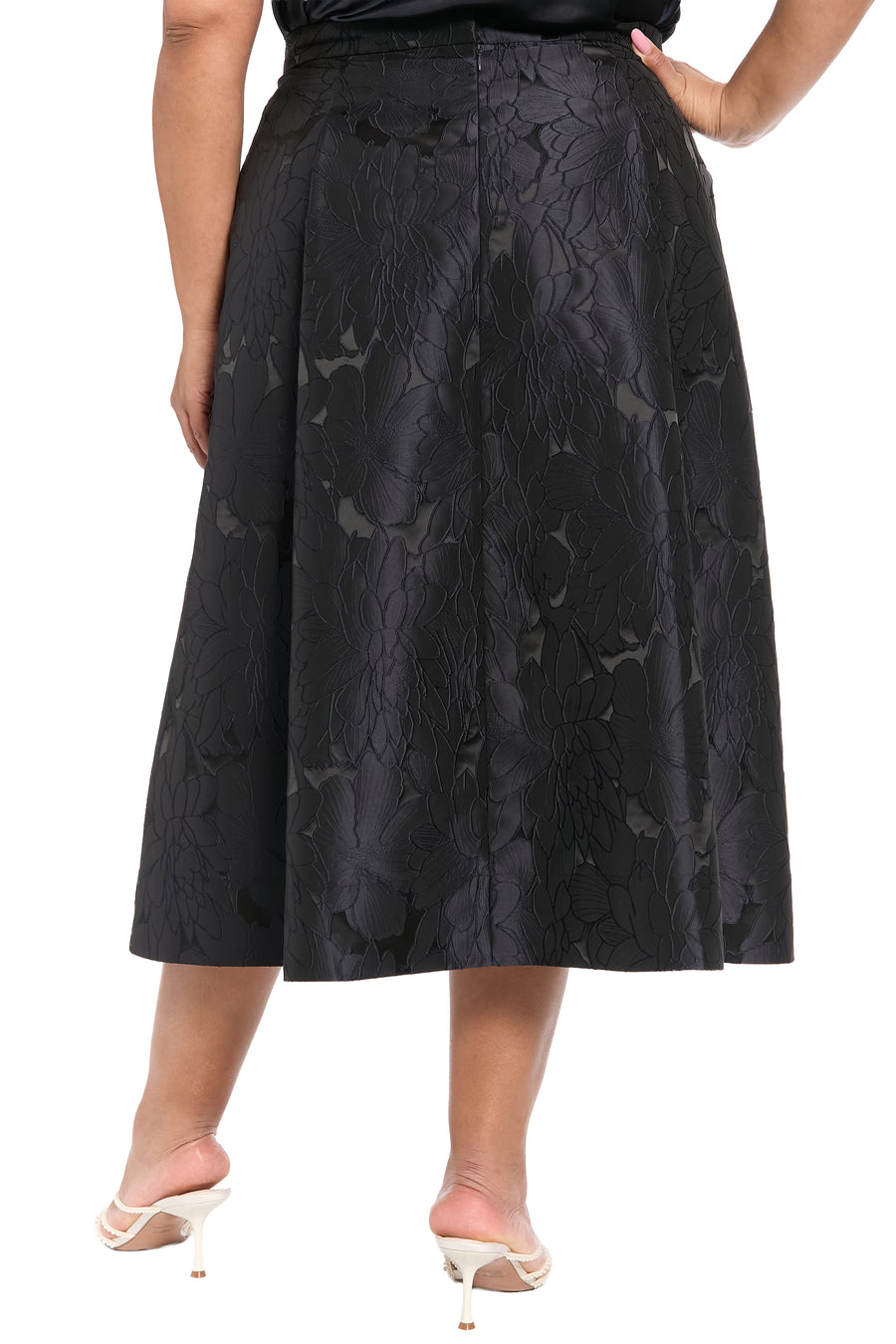 Gramercy Skirt in Primrose Jacquard A-Line Midi