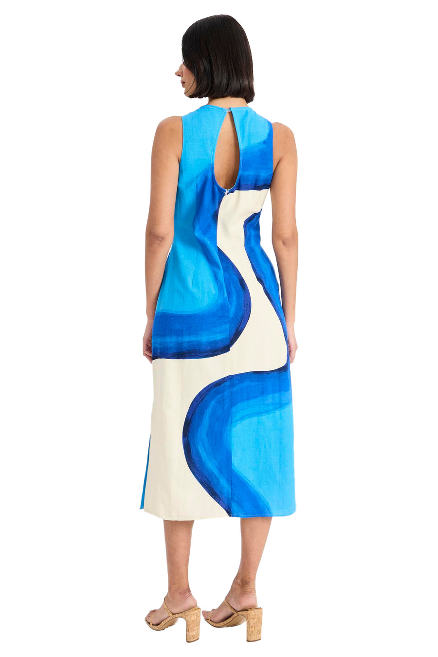 Yerin Linen Keyhole Back Midi