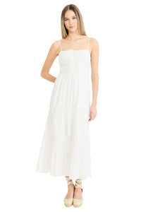 Graham Sleeveless Tiered Midi with Neck Tie