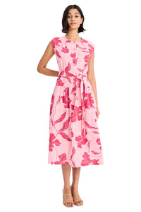 Tonia Linen Sleeveless Shirtdress Midi