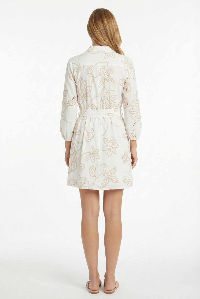 Dannie Cotton Bishop Sleeve Shirtdress