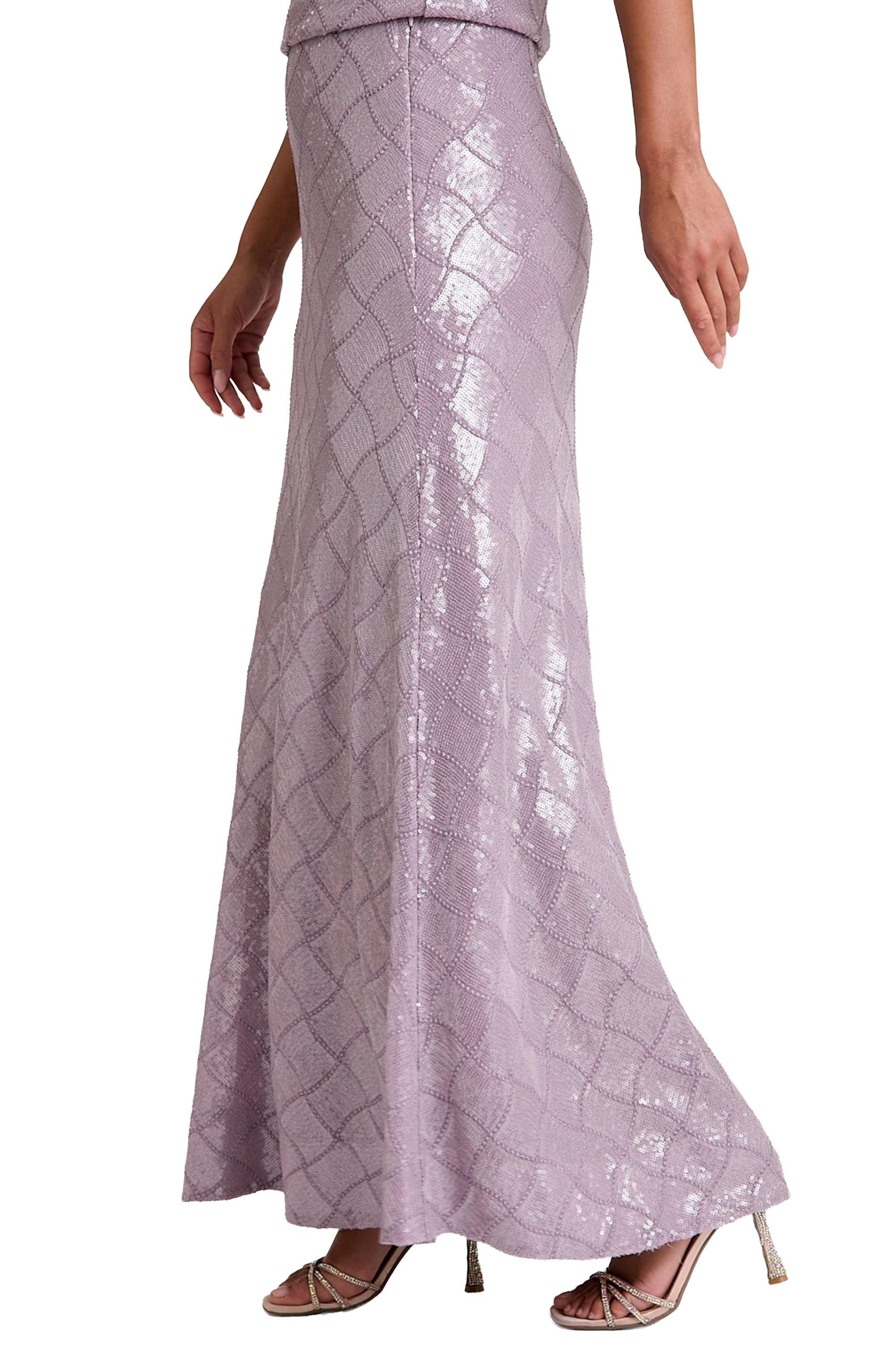 Bryant Diamond Sequin Floor Length Skirt | Muse by Maggy London