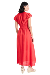 Shandi Smocked Puff Sleeve Maxi