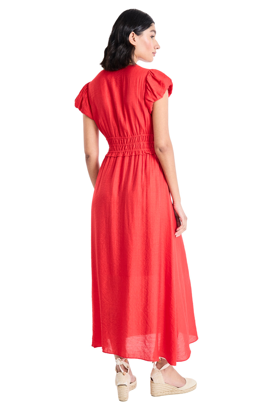 Shandi Smocked Puff Sleeve Maxi